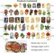 120PCS Gold Foil Washi Stickers (Golden, Purple, White) 3.26 x 2.24 x 0.01 inches